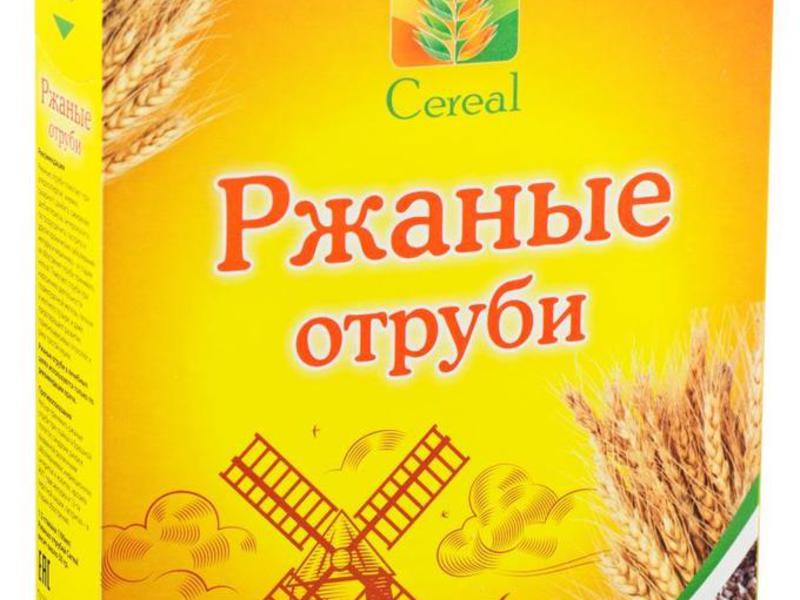 Упаковка ржаных отрубей - полезные для здоровья продукты
