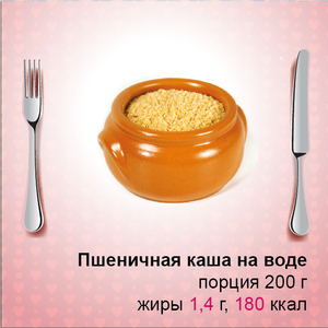 Пшеничная каша на воде